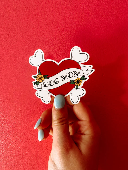 "Dog Mom Tattoo" Sticker